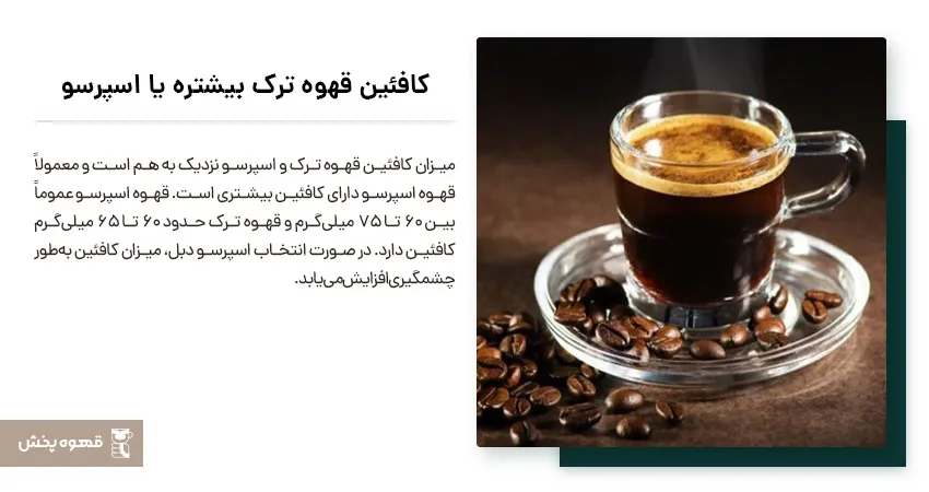کافئین قهوه ترک بیشتره یا اسپرسو 